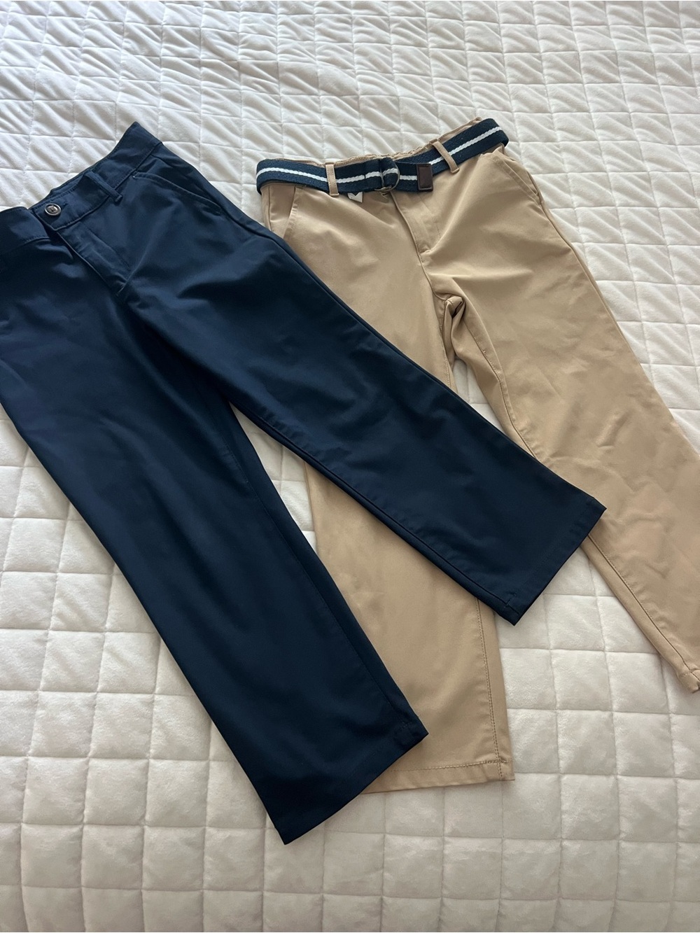 Gymboree Navy and Khaki Boys' Chinos with Striped Belt